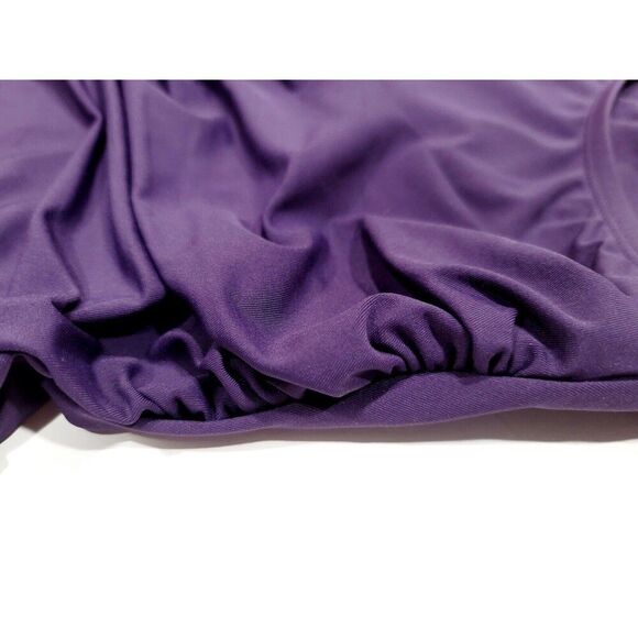 Lands' End Ruched Tummy Flattering UPF 50 Crossback Swimsuit Purple, Size S NWT - Picture 5 of 13